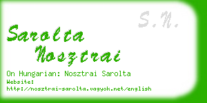 sarolta nosztrai business card